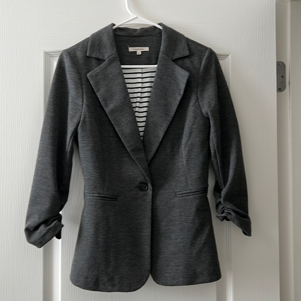 41 Hawthorn 3/4 sleeve blazer, grey, small